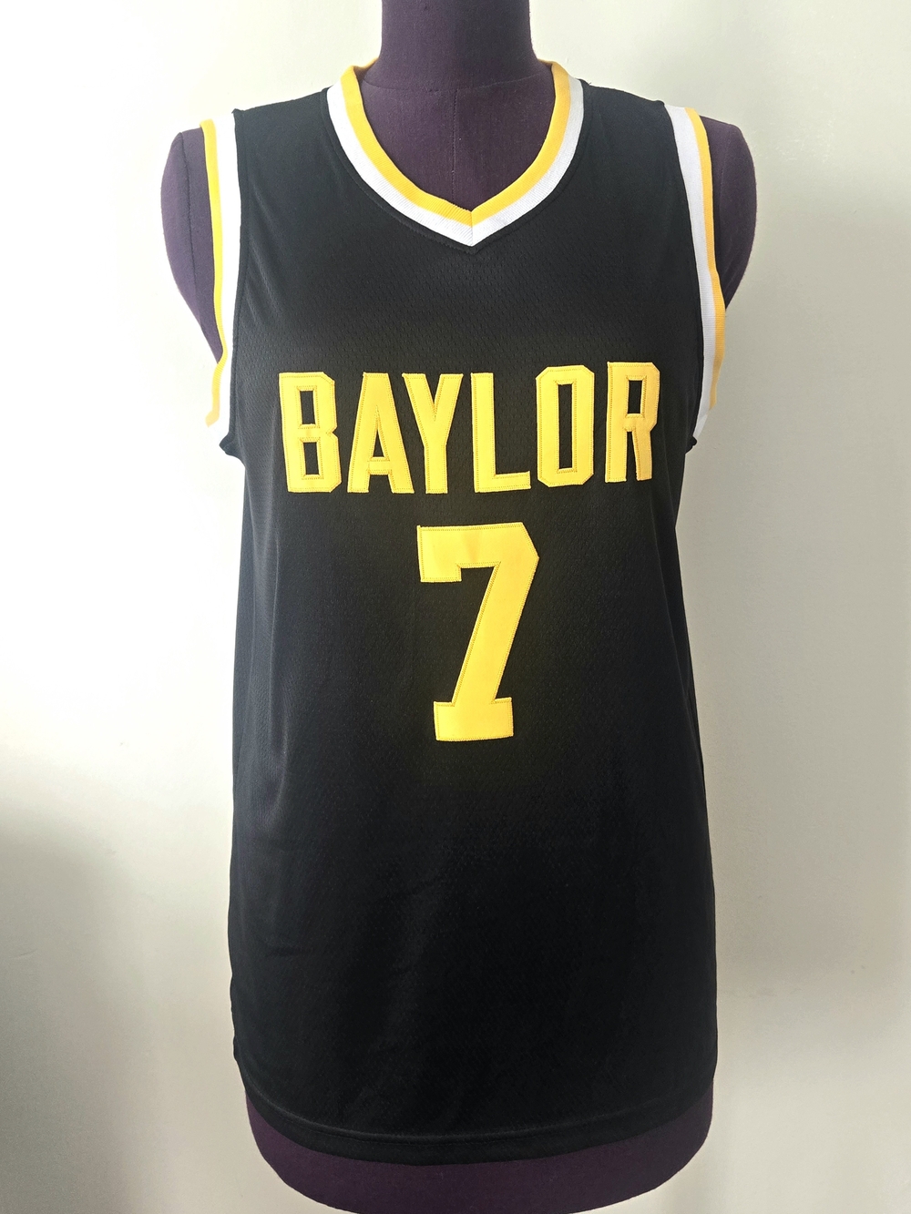 Baylor Black & Yellow #7 Basketball Jersey
